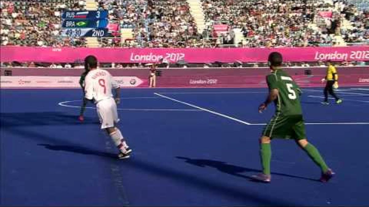 Football 7 a side   RUS versus BRA   Men's Semifinal 1   2nd Half   London 2012 Paralympic Games