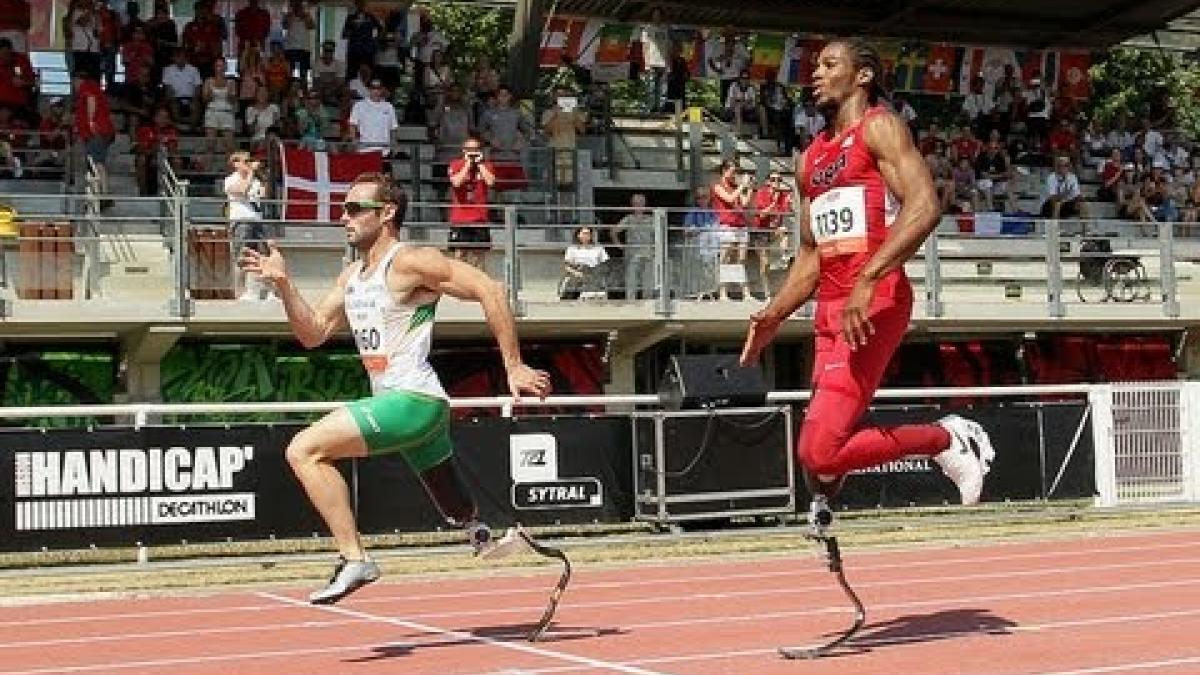 Athletics - men's 200m T42 semifinals 1 - 2013 IPC Athletics World Championships, Lyon