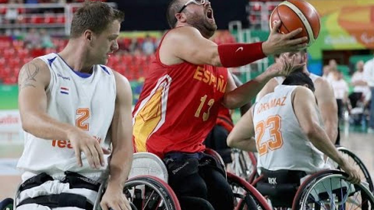 Wheelchair Basketball | Netherlands vs Spain | Men’s preliminaries | Rio 2016 Paralympic Games