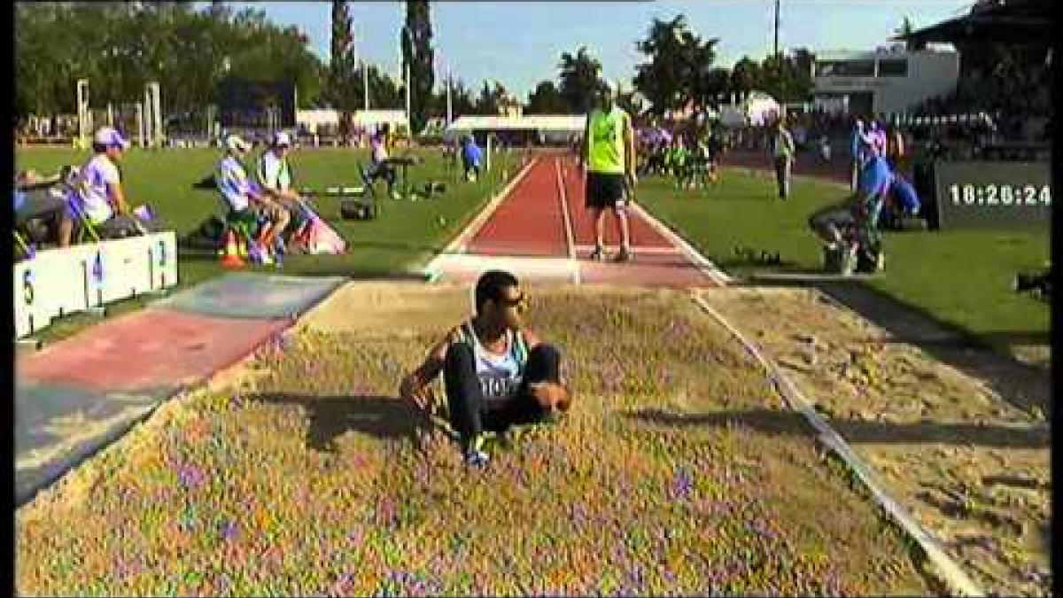 Athletics - Firas Bentria - men's long jump T11 final - 2013 IPC Athletics World Championships, Lyon