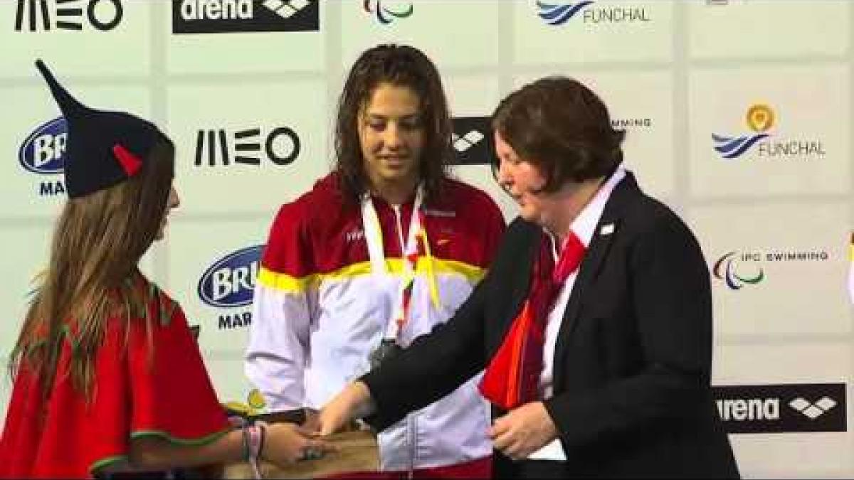 Women's 100m Freestyle S9  | Medals Ceremony | 2016 IPC Swimming European Open Championships Funchal