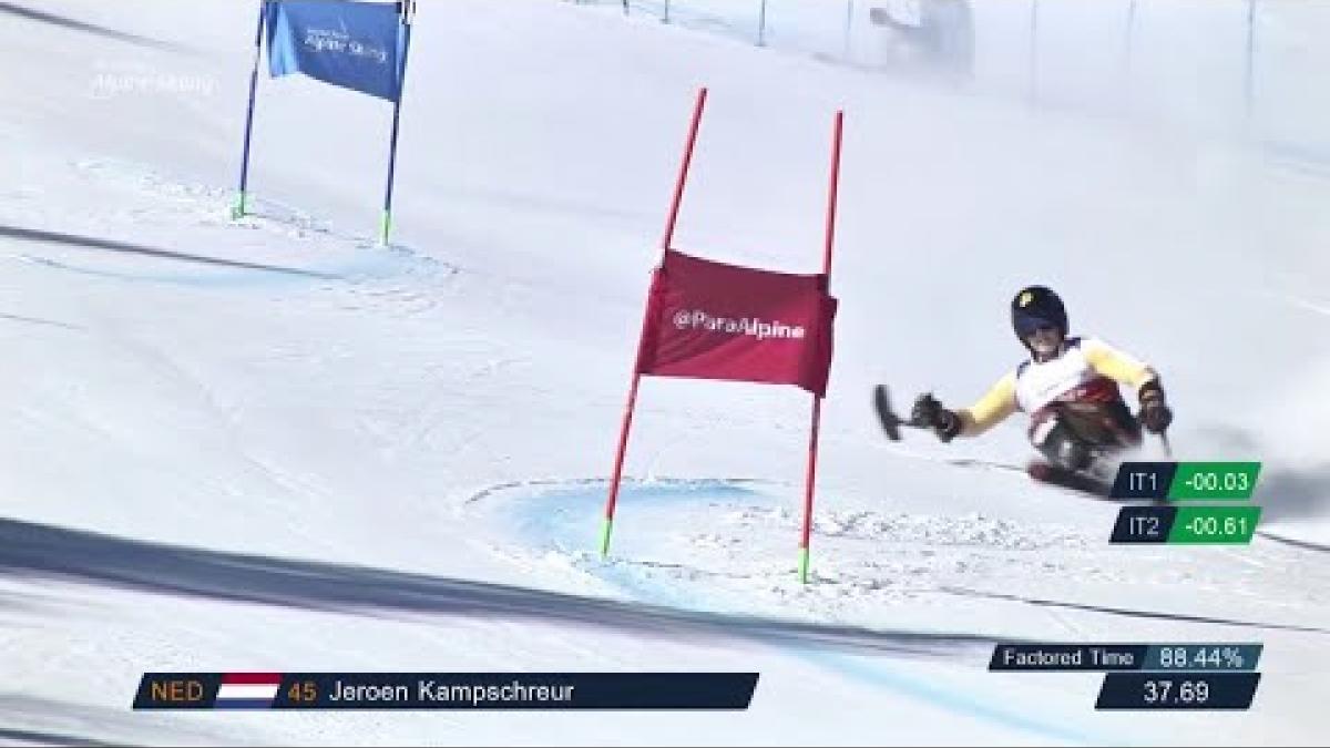 Jeroen Kampschreur | Giant Slalom Day Two | World Para Alpine World Cup | La Molina 2019