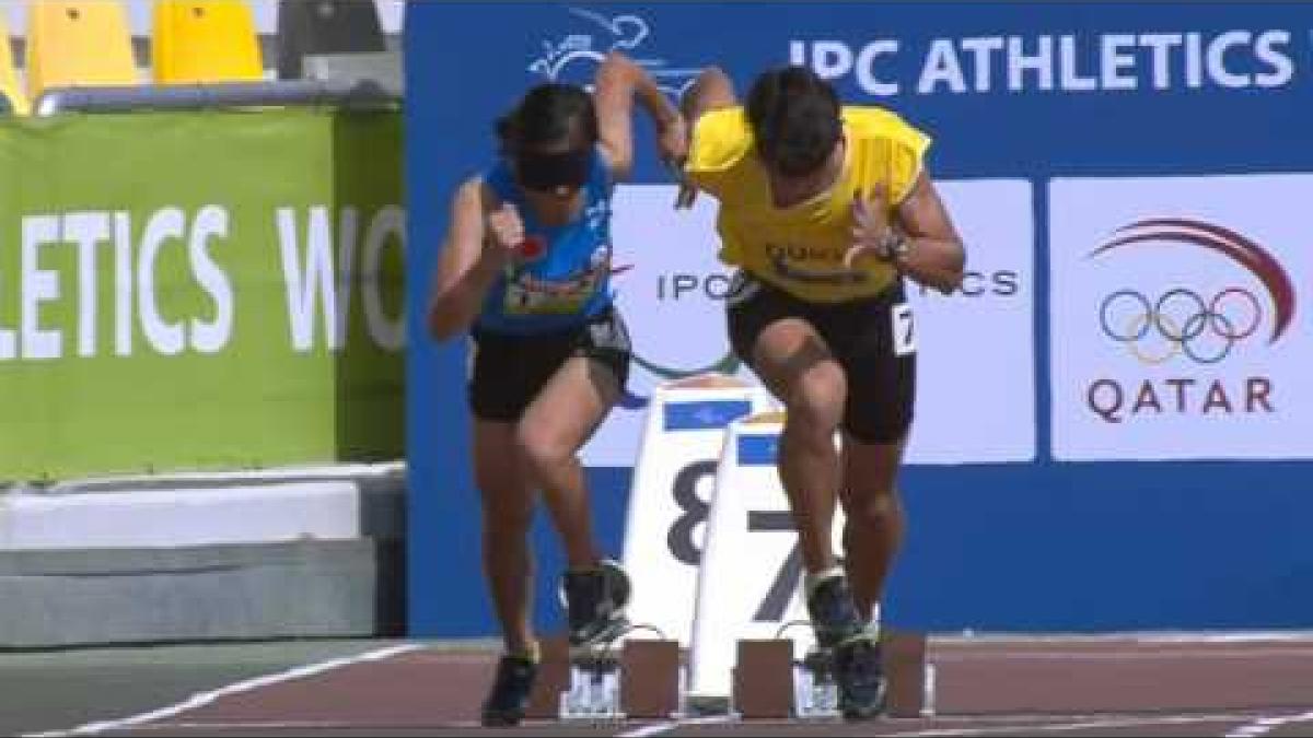 Women's 100m T11 | heat 3 |  2015 IPC Athletics World Championships Doha