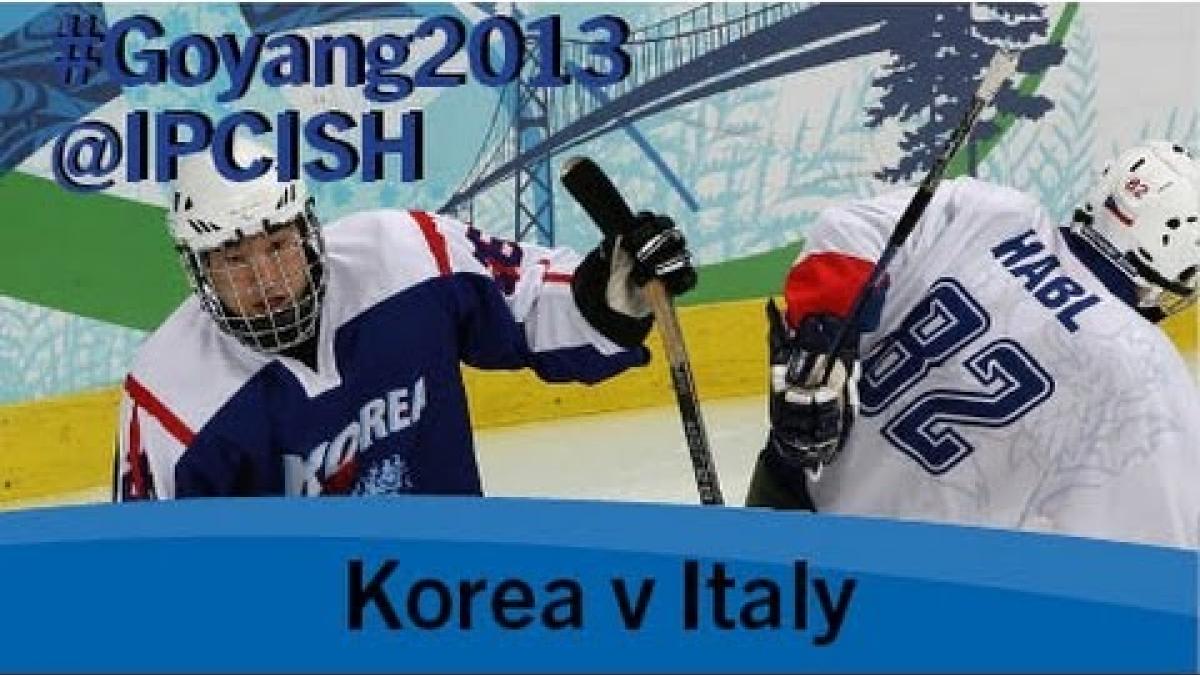 Ice sledge hockey - Korea v Italy - 2013 IPC Ice Sledge Hockey World Championships A Pool Goyang