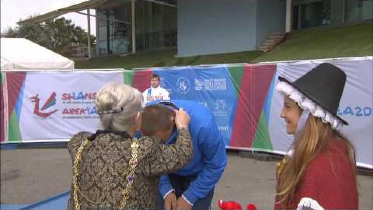 Men's shot put F35 | Victory Ceremony | 2014 IPC Athletics European Championships Swansea