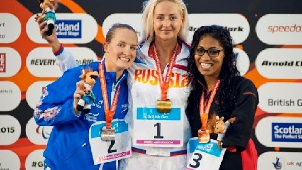 Women's 100m Breaststroke SB8 | Victory Ceremony | 2015 IPC Swimming World Championships Glasgow