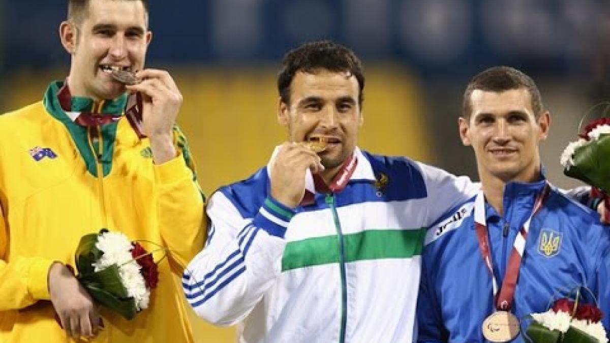 Men's discus F37 | Victory Ceremony |  2015 IPC Athletics World Championships Doha