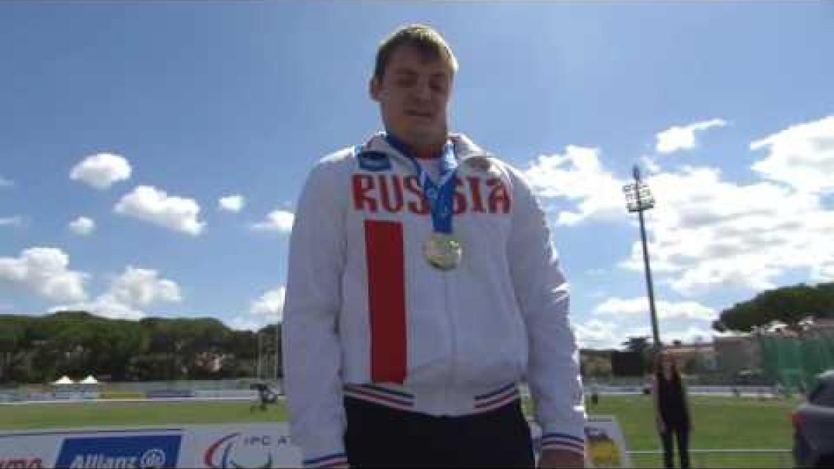 Men's shot put F36 | Victory Ceremony | 2016 IPC Athletics European Championships Grosseto