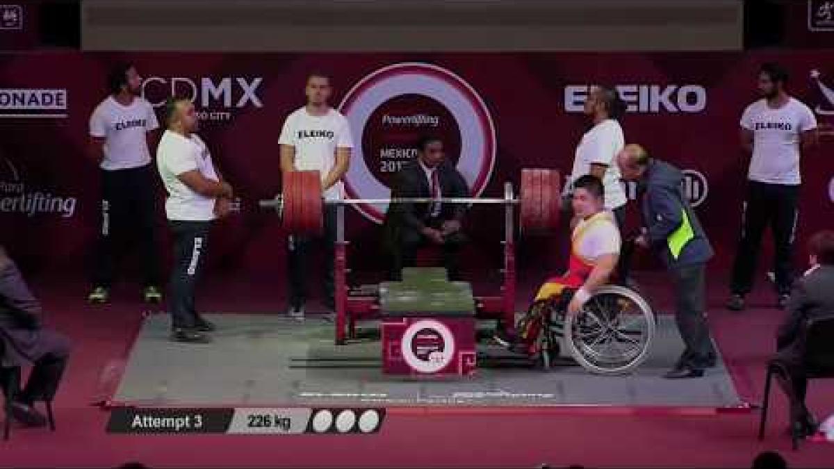 Jixiong Ye | Gold | Men's Up to 88kg | Mexico City 2017 World Para Powerlifting Championships