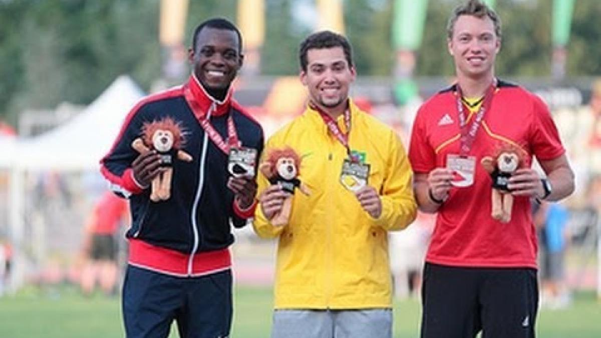 Athletics - men's 200m T43 Medal Ceremony - 2013 IPC Athletics World Championships, Lyon