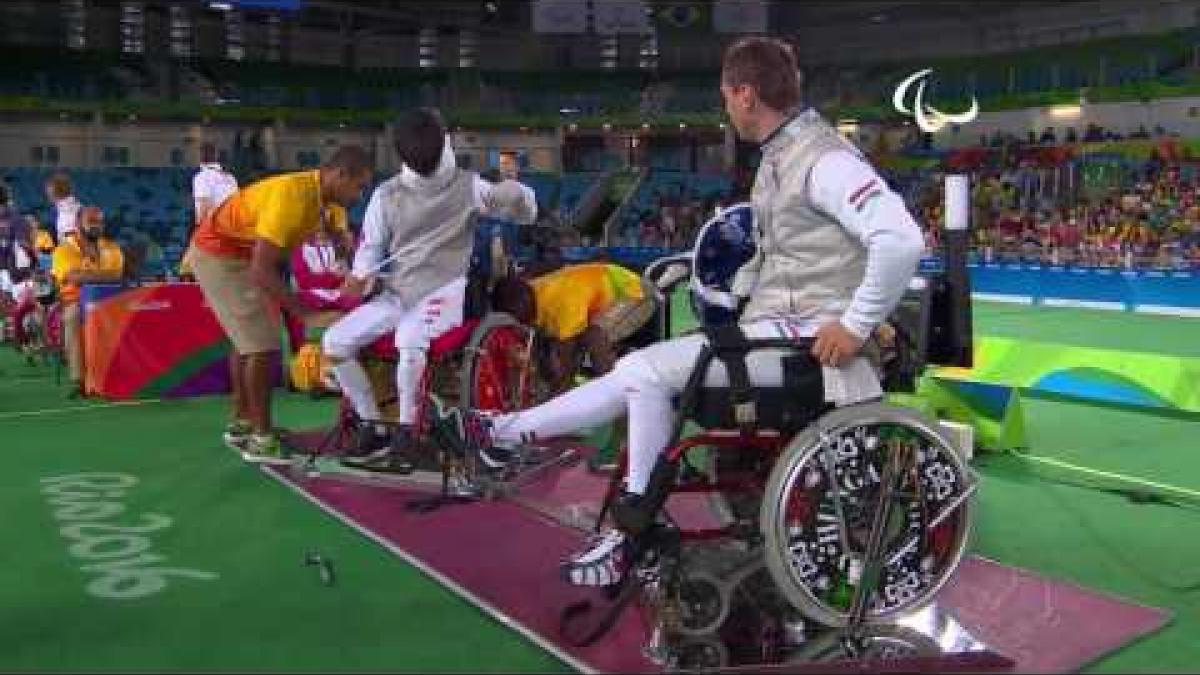 Wheelchair Fencing | China v Hungary Men's Individual Foil Semi-Final | Rio 2016 Paralympic Games