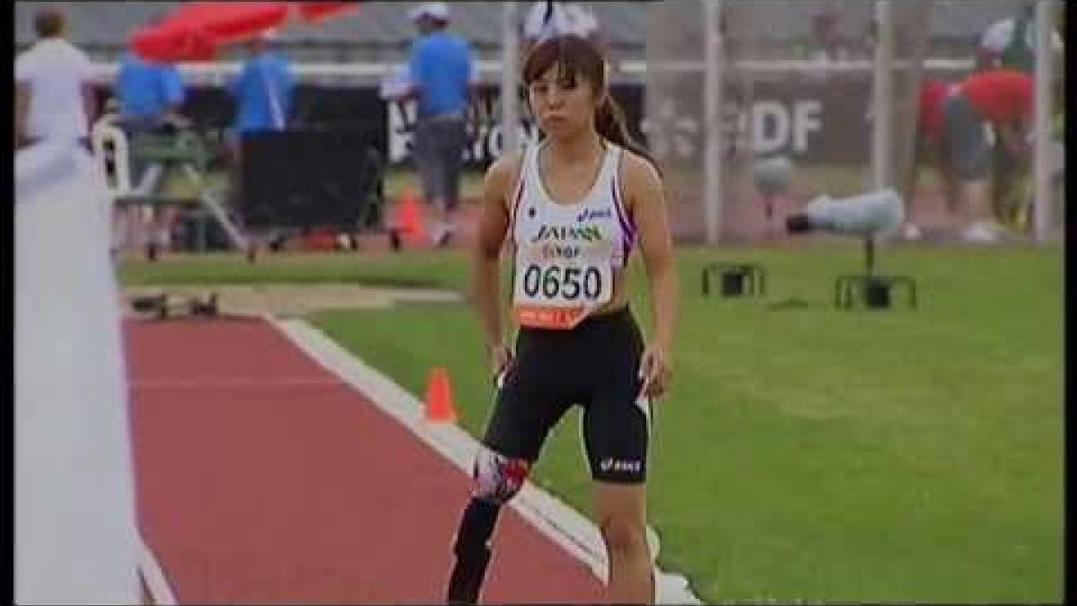 Athletics - Hitomi Onishi - women's long jump T42 final - 2013 IPC Athletics World C...