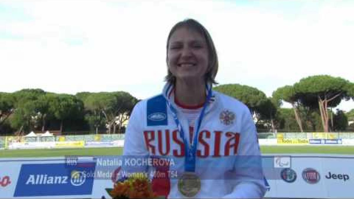 Women's 400 m T54 | Victory Ceremony | 2016 IPC Athletics European Championships Grosseto