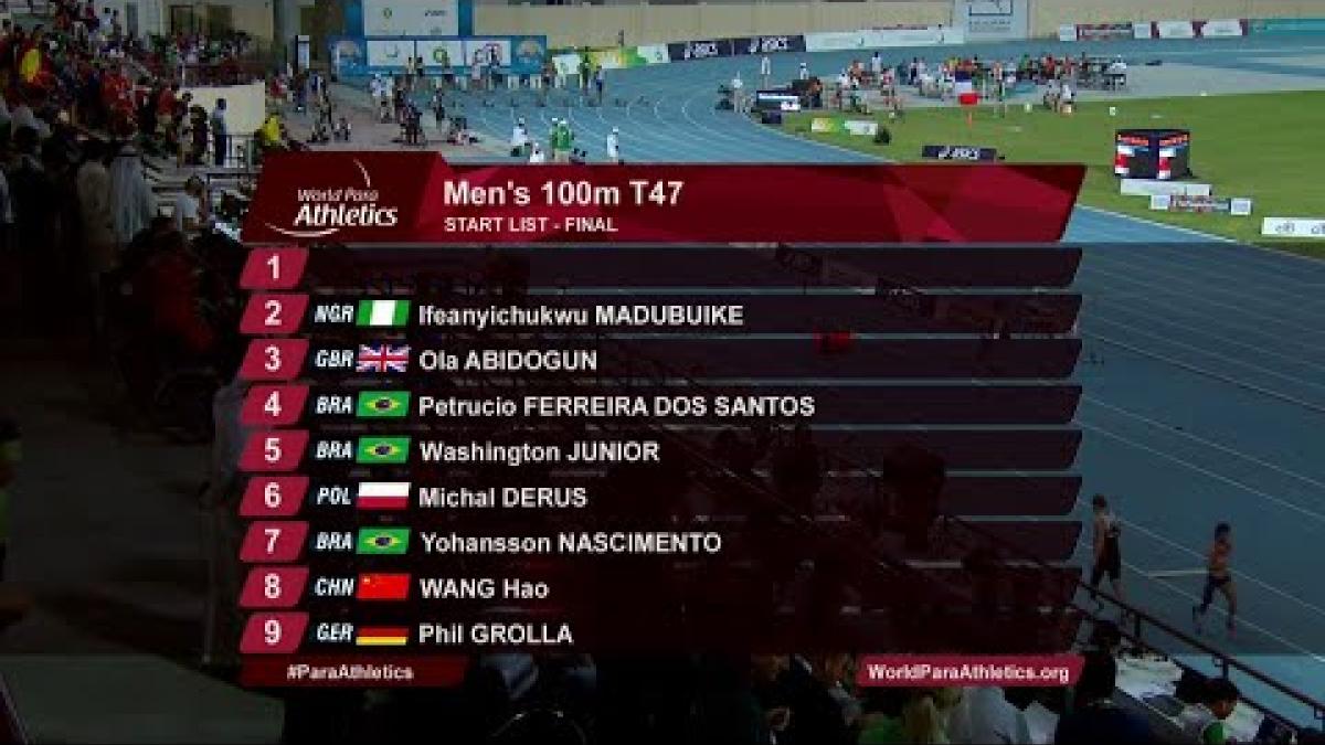 Men's 100m T47 Final | Dubai 2019