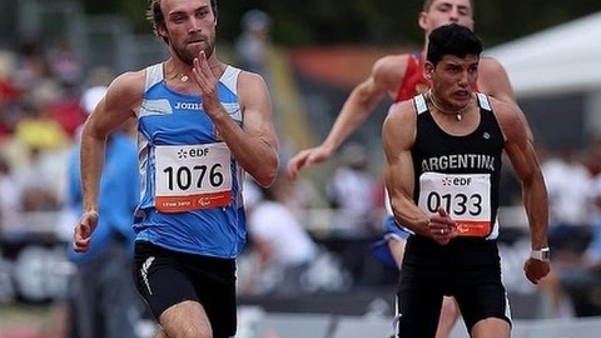 Athletics - men's 100m T35 final - 2013 IPC Athletics World Championships, Lyon