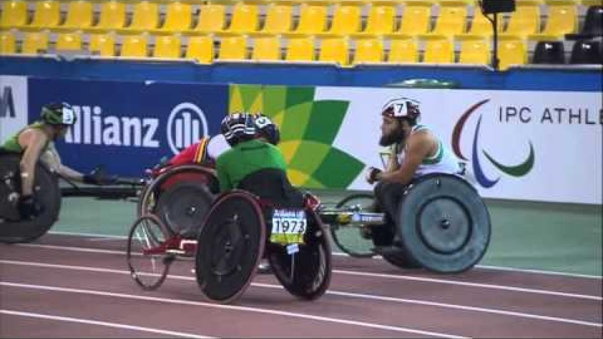 Men's 100m T51 | heat 1 |  2015 IPC Athletics World Championships Doha