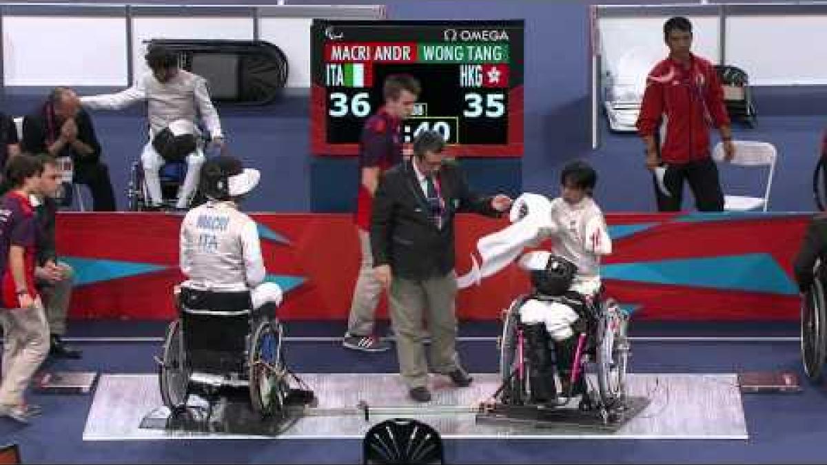 Wheelchair Fencing - HKG vs ITA - Men's Team Cat. Open - Brz Mdl - London 2012 Paralympic Games