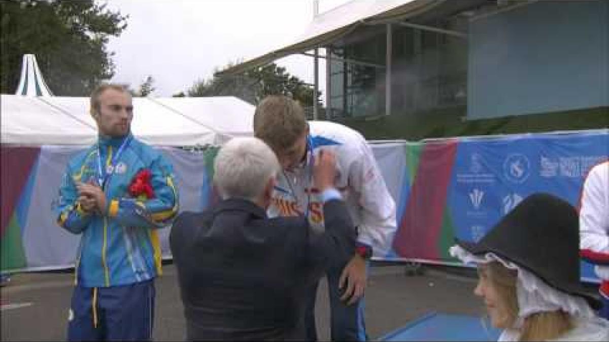 Men's 200m T35 | Victory Ceremony | 2014 IPC Athletics European Championships Swansea