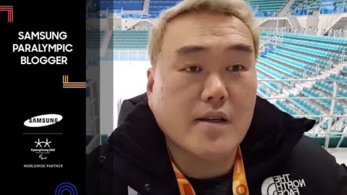Yu Mankyun | Gangneung  Ice Hockey  stadium | Samsung Paralympic Blogger