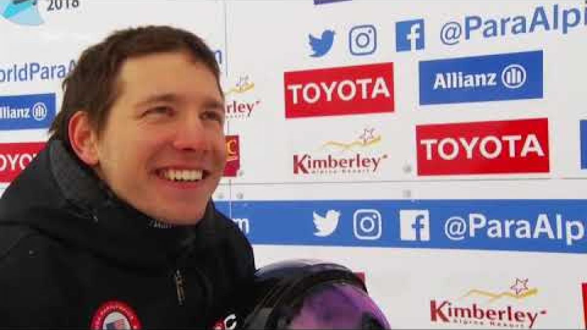Andrew Kurka wins men's downhill sitting | 2018 World Para Alpine Skiing World Cup Kimberley