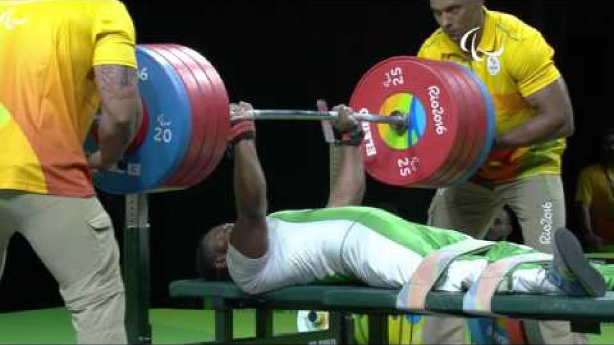 Powerlifting | World record lift from Nigeria's Paul Kehinde | Rio Paralympic Games 2016