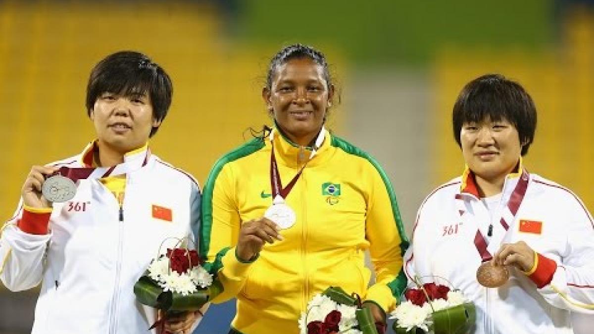 Women's javelin F37 | Victory Ceremony |  2015 IPC Athletics World Championships Doha