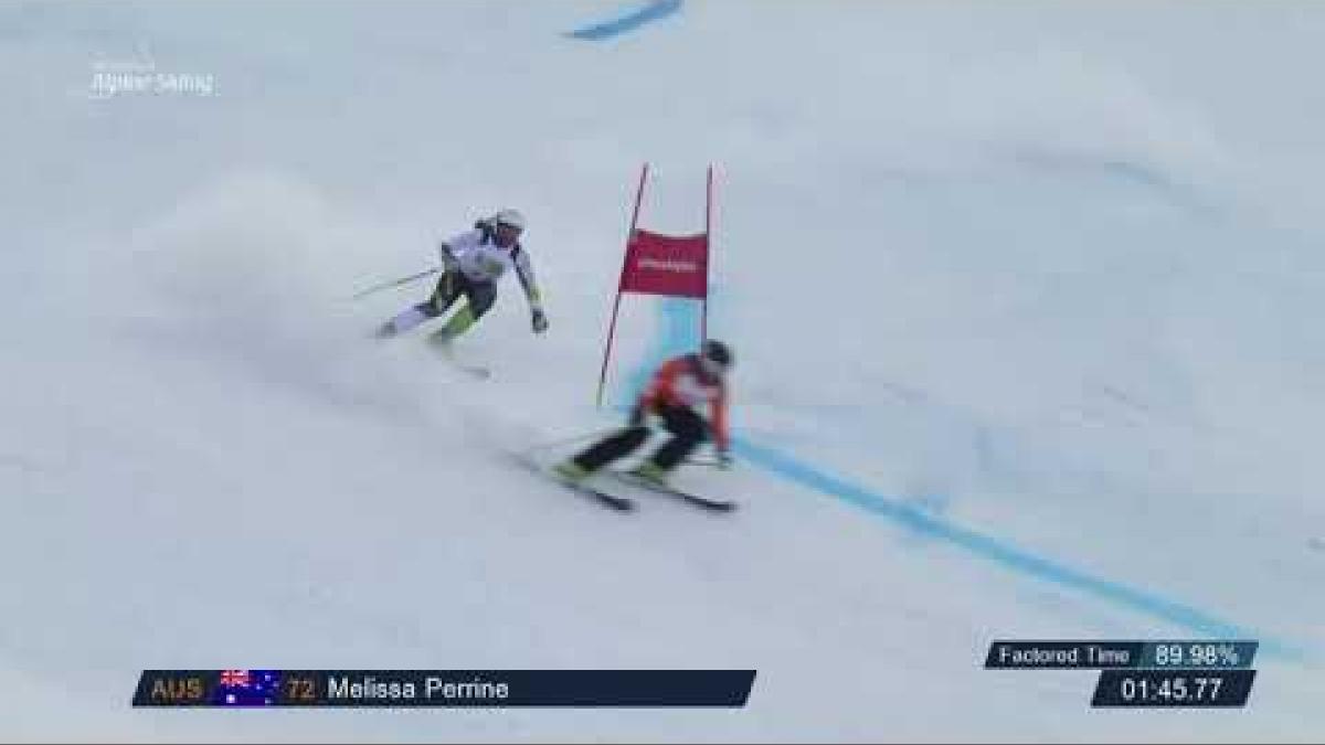 Melissa Perrine and guide Bobbi Kelly Giant Slalom Run 2 | 2019 WPAS