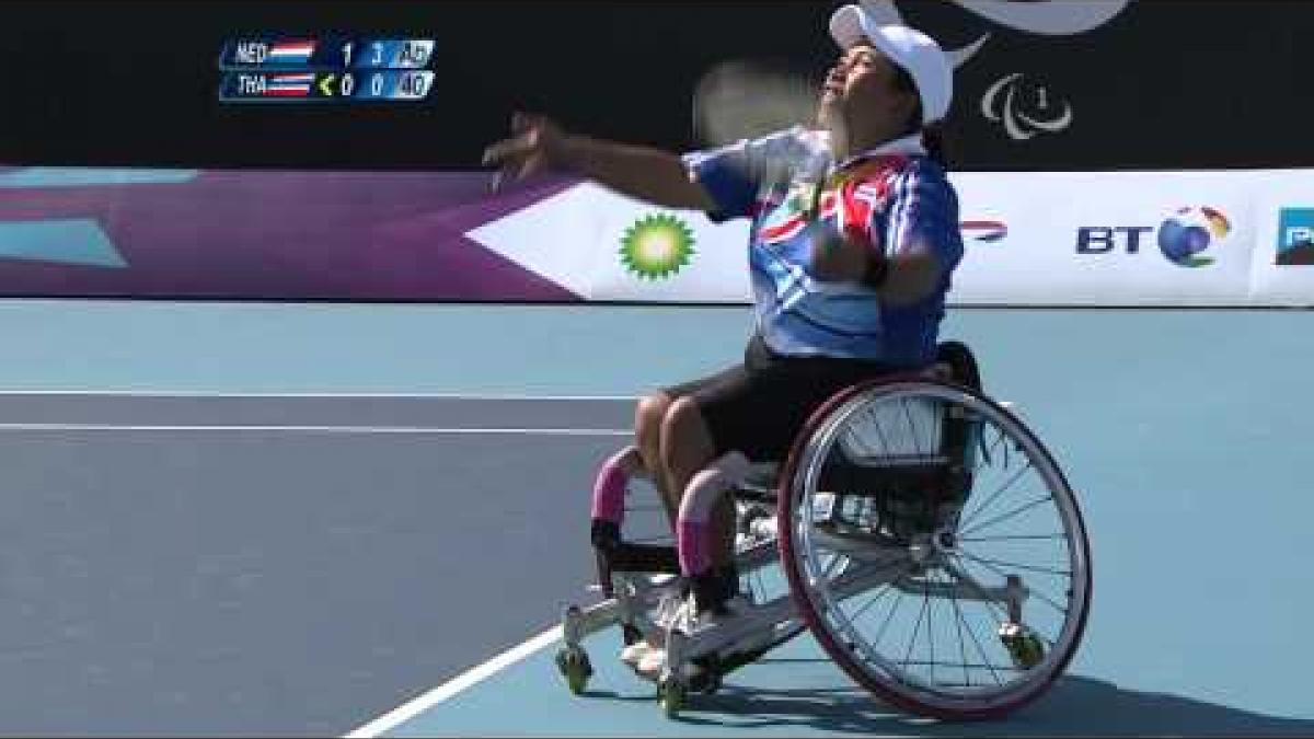 Wheelchair Tennis - NED vs THA  - Women's Singles Quarterfinals  - London 2012 Paralympic Games