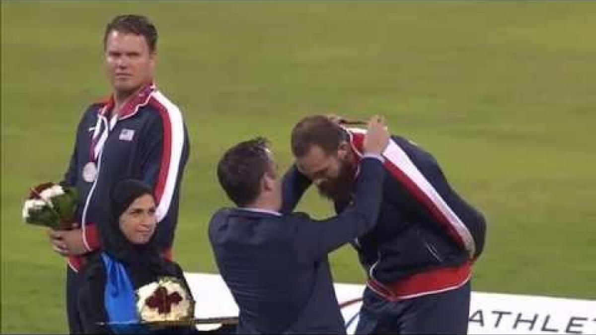 Men's discus F44 | Victory Ceremony |  2015 IPC Athletics World Championships Doha
