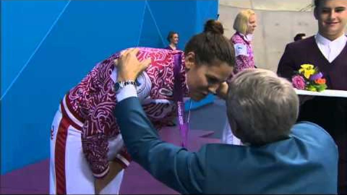 Swimming - Women's 100m Freestyle - S12 Victory Ceremony - London 2012 Paralympic Games