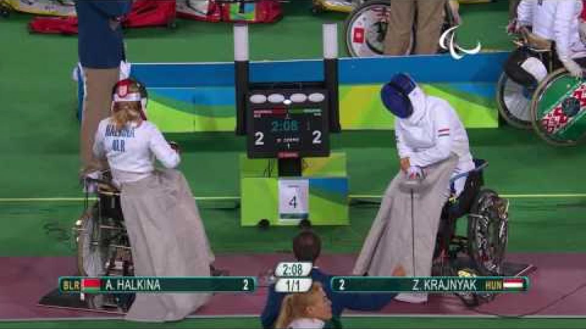 Wheelchair Fencing| HALKINA v KRAJNYAK | Women’s Individual Epee A | Rio 2016 Paralympic Games