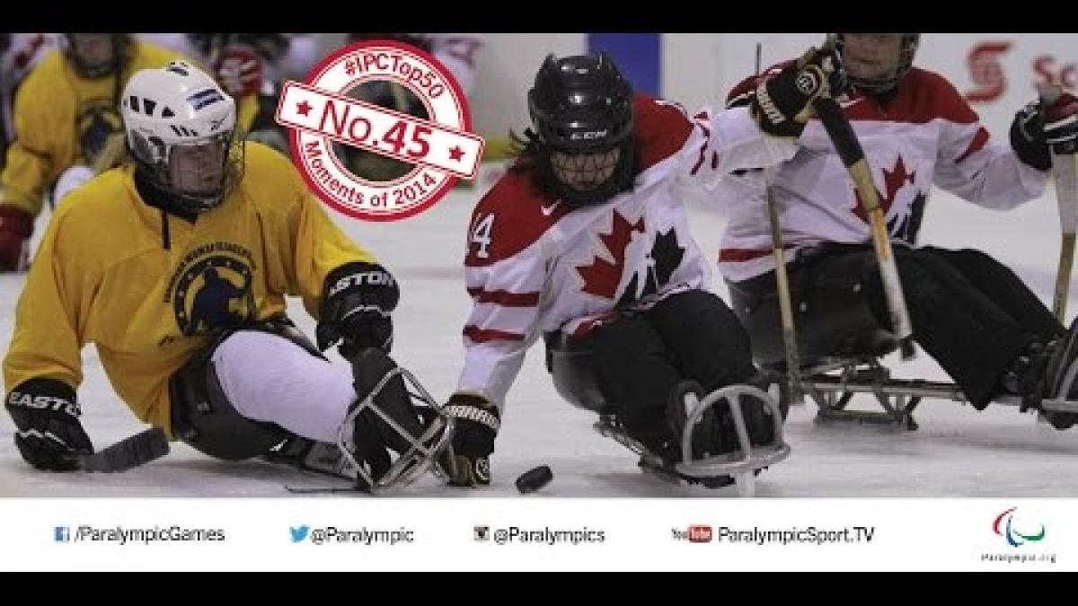 No. 45 Ice sledge hockey steps it up
