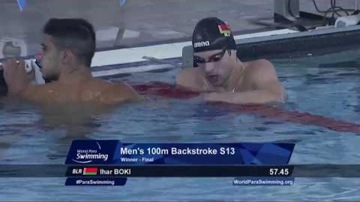 Men&#039;s 100 m Backstroke S13 Final | Mexico City 2017 World Para Swimming Championships