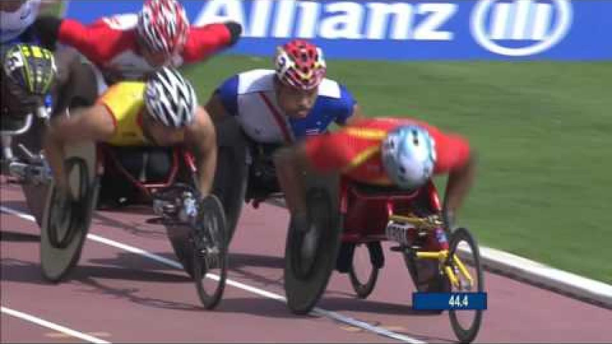 Men's 800m T54 | semi-final 1 |  2015 IPC Athletics World Championships Doha