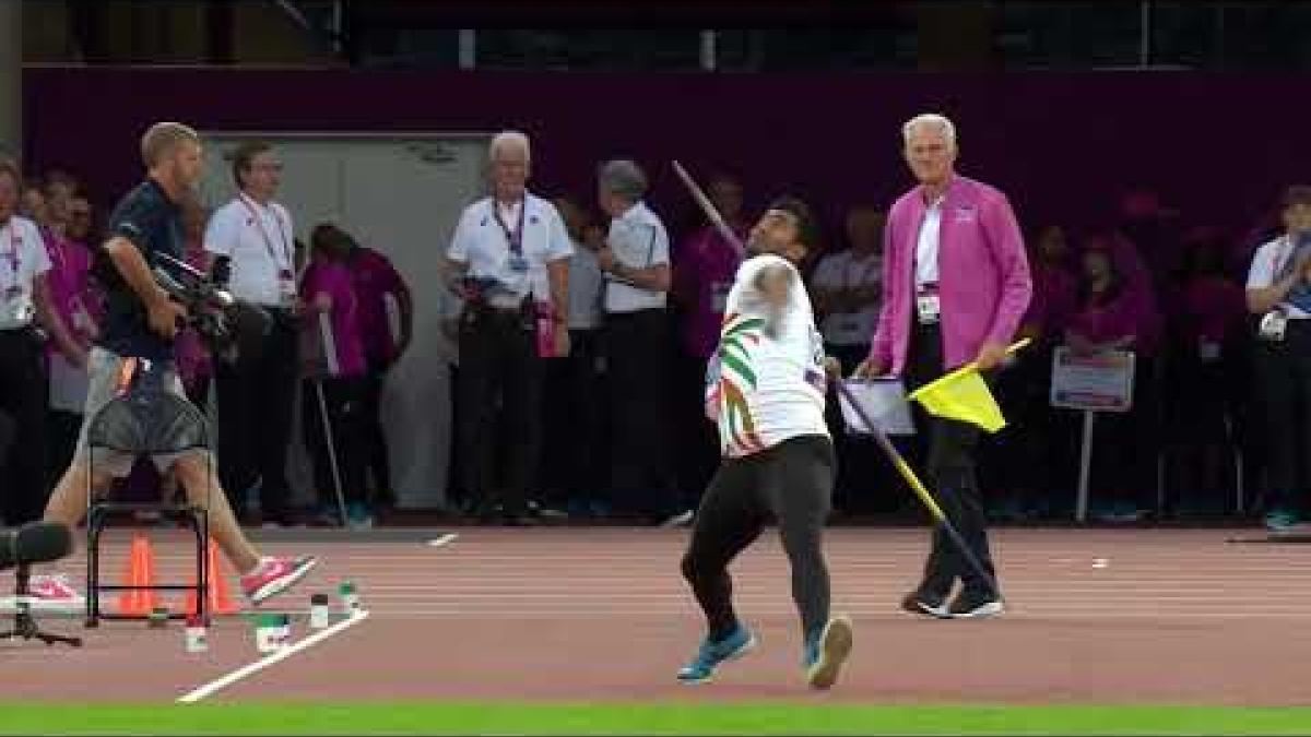 Sundar Singh Gurjar | Gold -Men's Javelin F46 Final | London 2017 World Para Athletics Championships