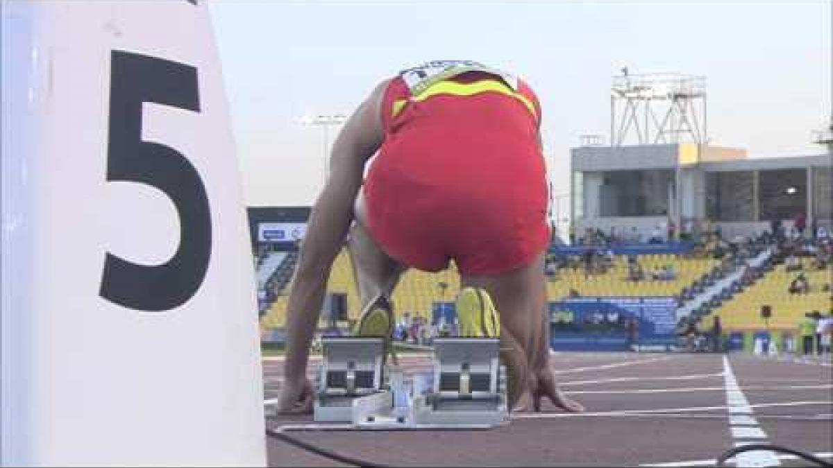 Men's 100m T38 | heat 1 |  2015 IPC Athletics World Championships Doha