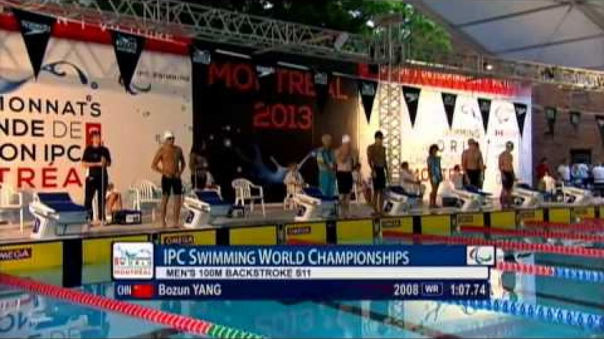 Swimming - men's 100m backstroke S11  - 2013 IPC Swimming World Championships Montreal