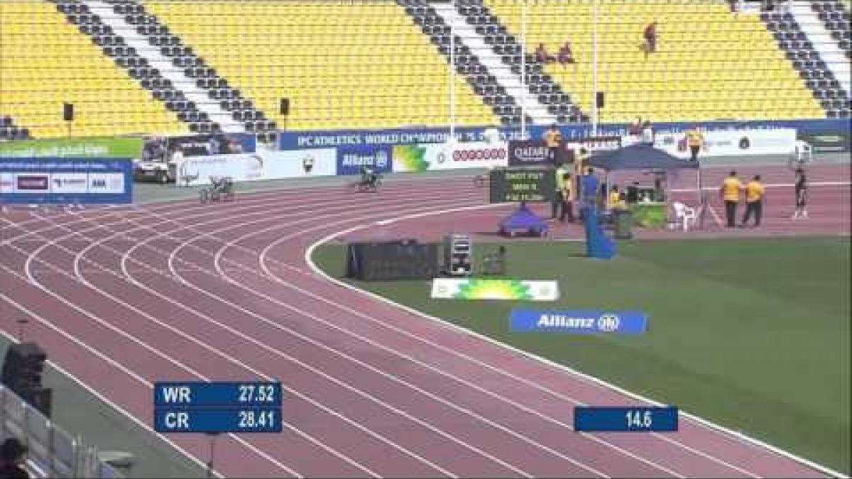 Women's 200m T54 | heat 1 |  2015 IPC Athletics World Championships Doha