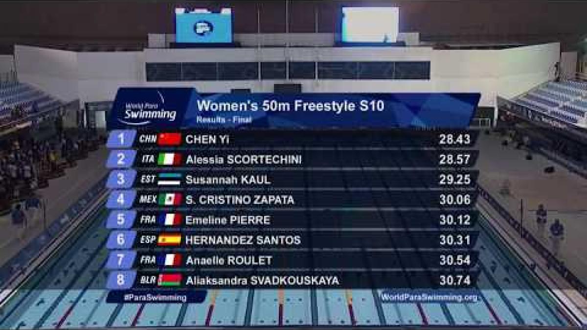 Women's 50m Freestyle S10 Final