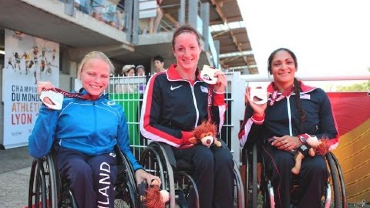 Athletics - women's 200m T54 Medal Ceremony - 2013 IPC Athletics World Championships, Lyon