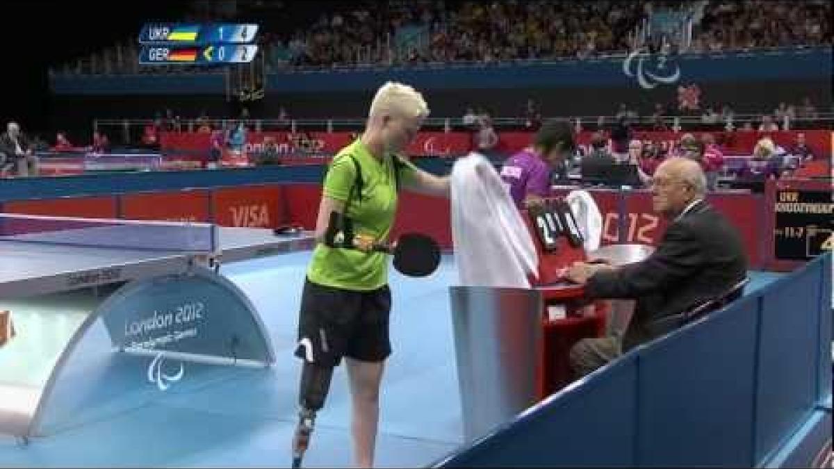 Table Tennis - Women's Singles - Class 6 Semi finals UKR v GER - 2012 London Paralympic Games