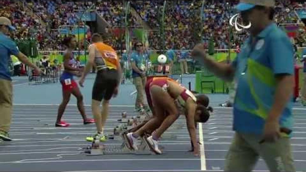 Athletics | Women&#039;s 100m - T12 Semi-Final 1 | Rio 2016 Paralympic Games