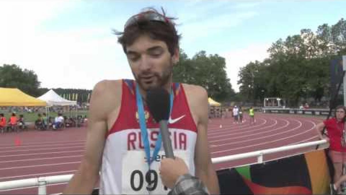 Interview: Egor Sharov men's 800m T12 final - 2013 IPC Athletics World Championships Lyon