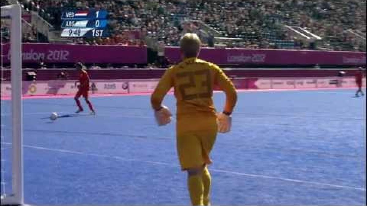 Football - Men's 7-a-side - 5/6 classification - NED v ARG - 1st half - London 2012 Paralympic Games