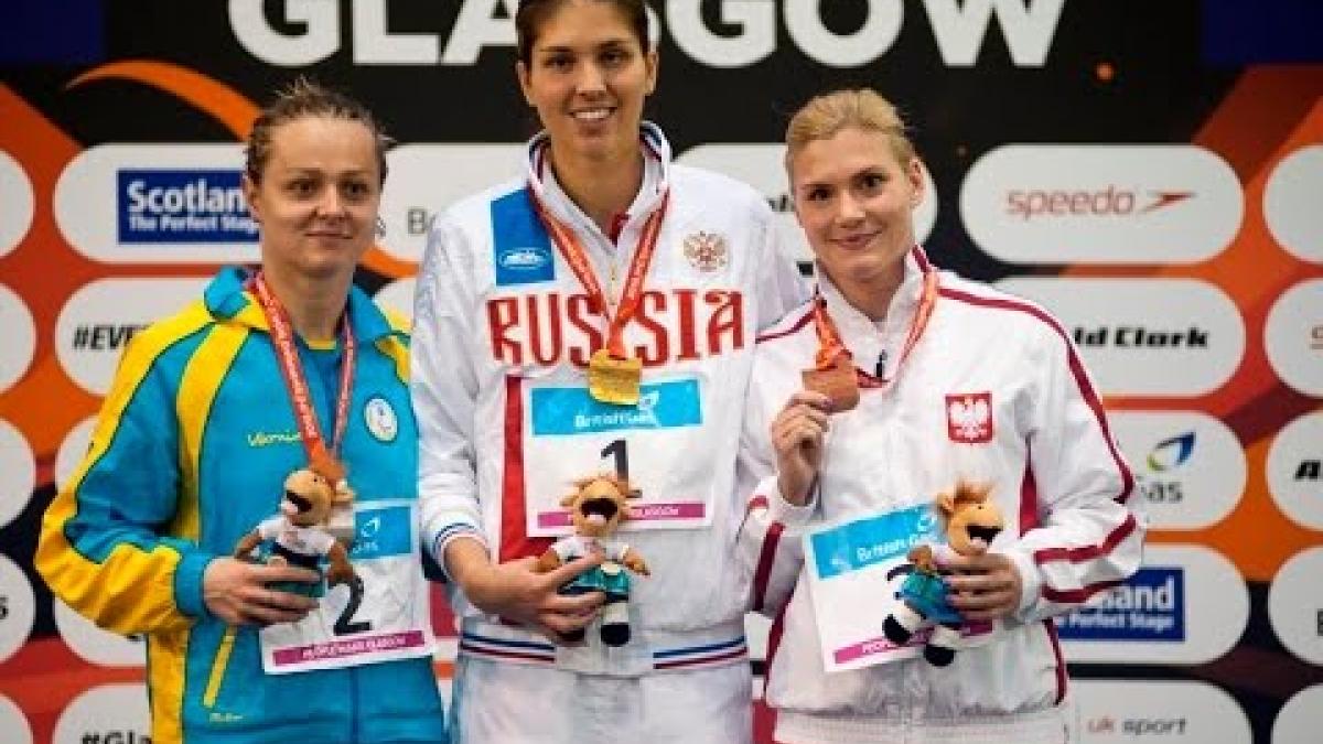 Women's 50m Freestyle S13 | Victory Ceremony | 2015 IPC Swimming World Championships Glasgow