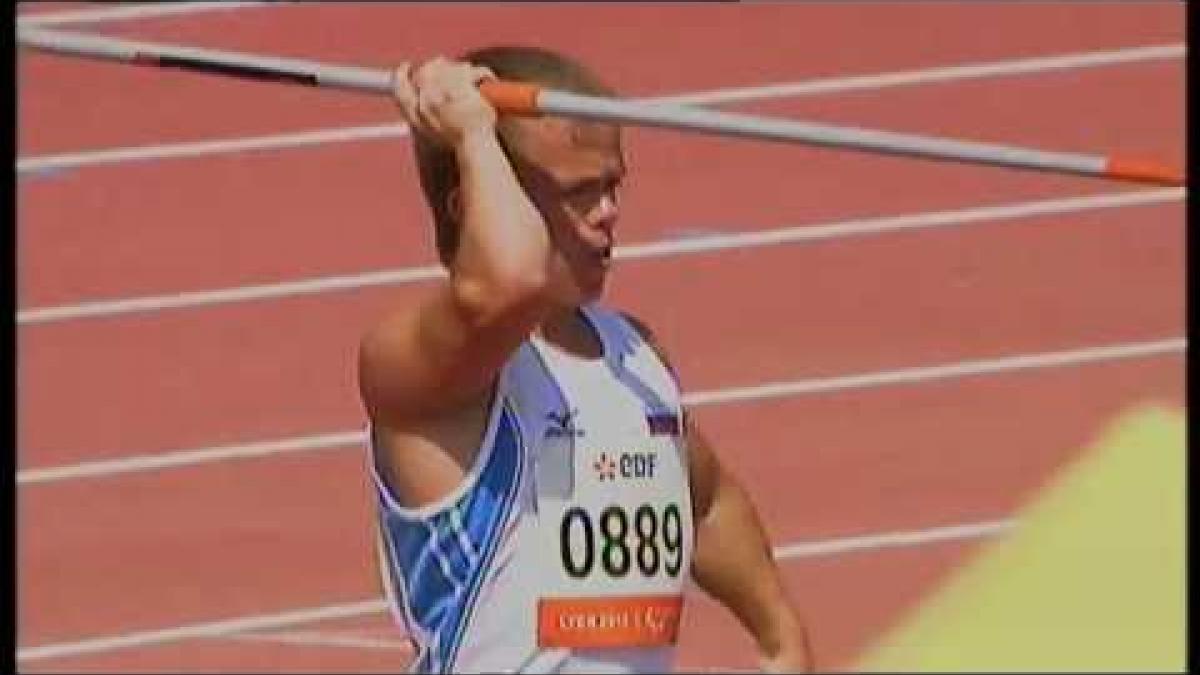 Athletics - Ivan Bogatyrev - Men's javelin throw F41 final - 2013 IPC Athletics World C...