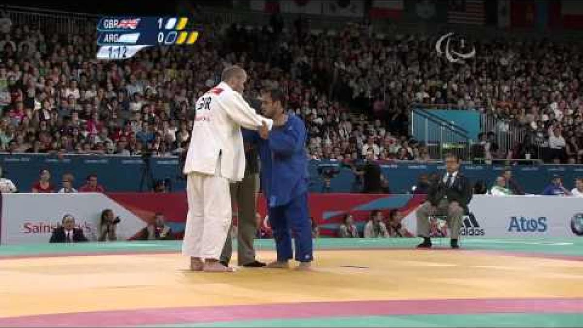 Judo - Men -90 kg Semi Final ARG vs GBR - 2012 London Paralympic Games