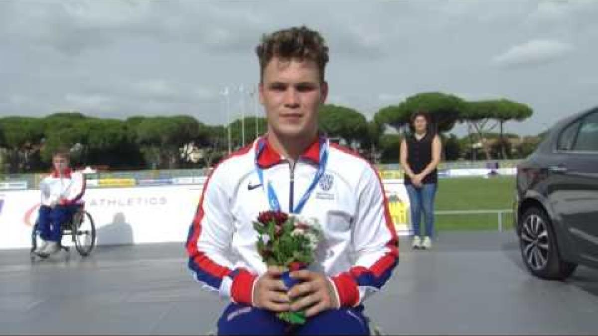 Men's 800 m T34 | Victory Ceremony | 2016 IPC Athletics European Championships Grosseto