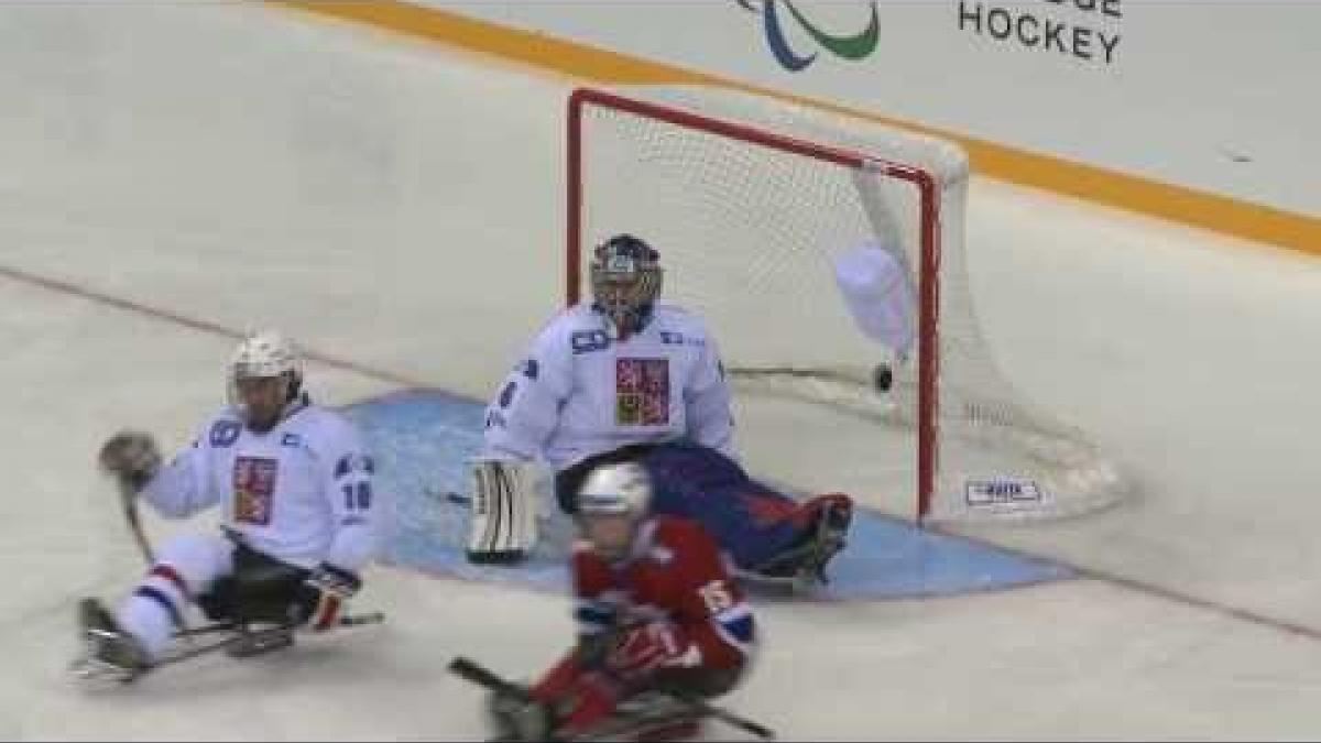 Czech Republic v Norway highlights  - International Ice Sledge Hockey Tournament "4 Nations" Sochi