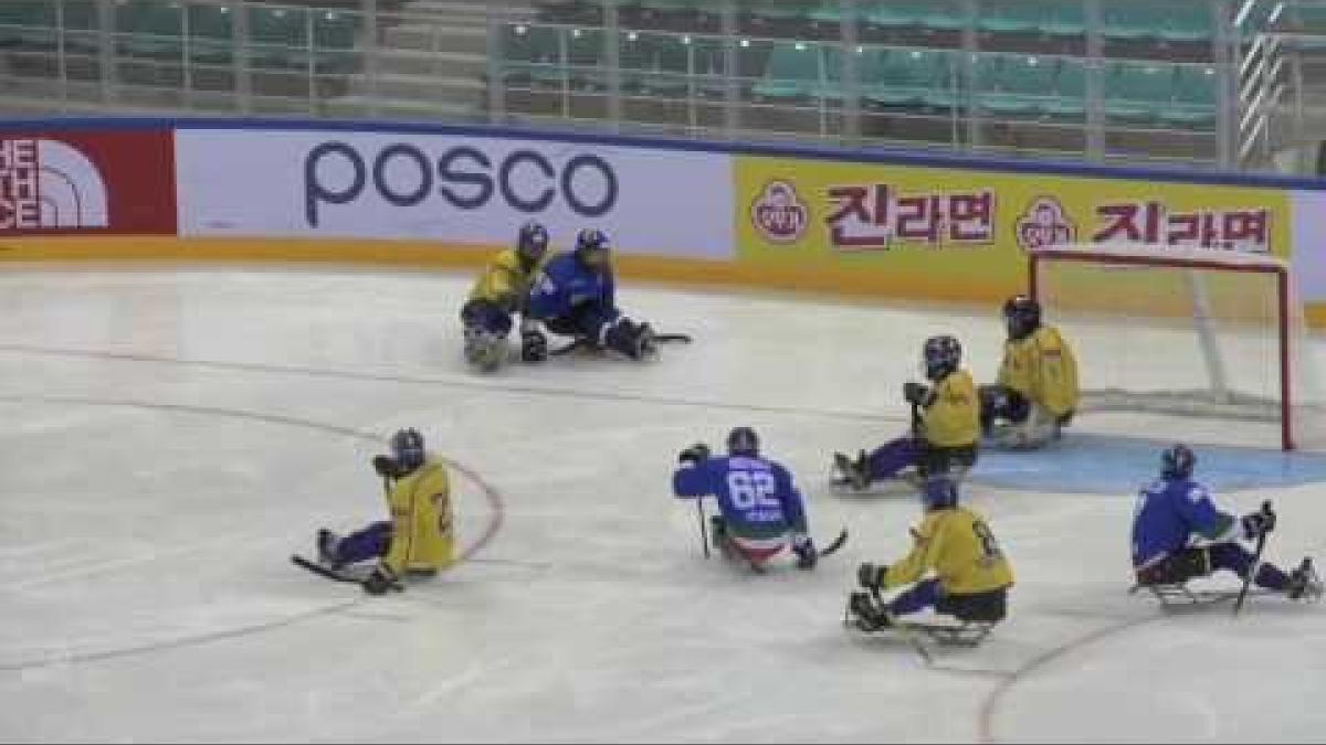 2017 World Para ice hockey Championships | Italy v Sweden | Game Highlights